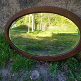 Beveled oval mirror 83x52cm