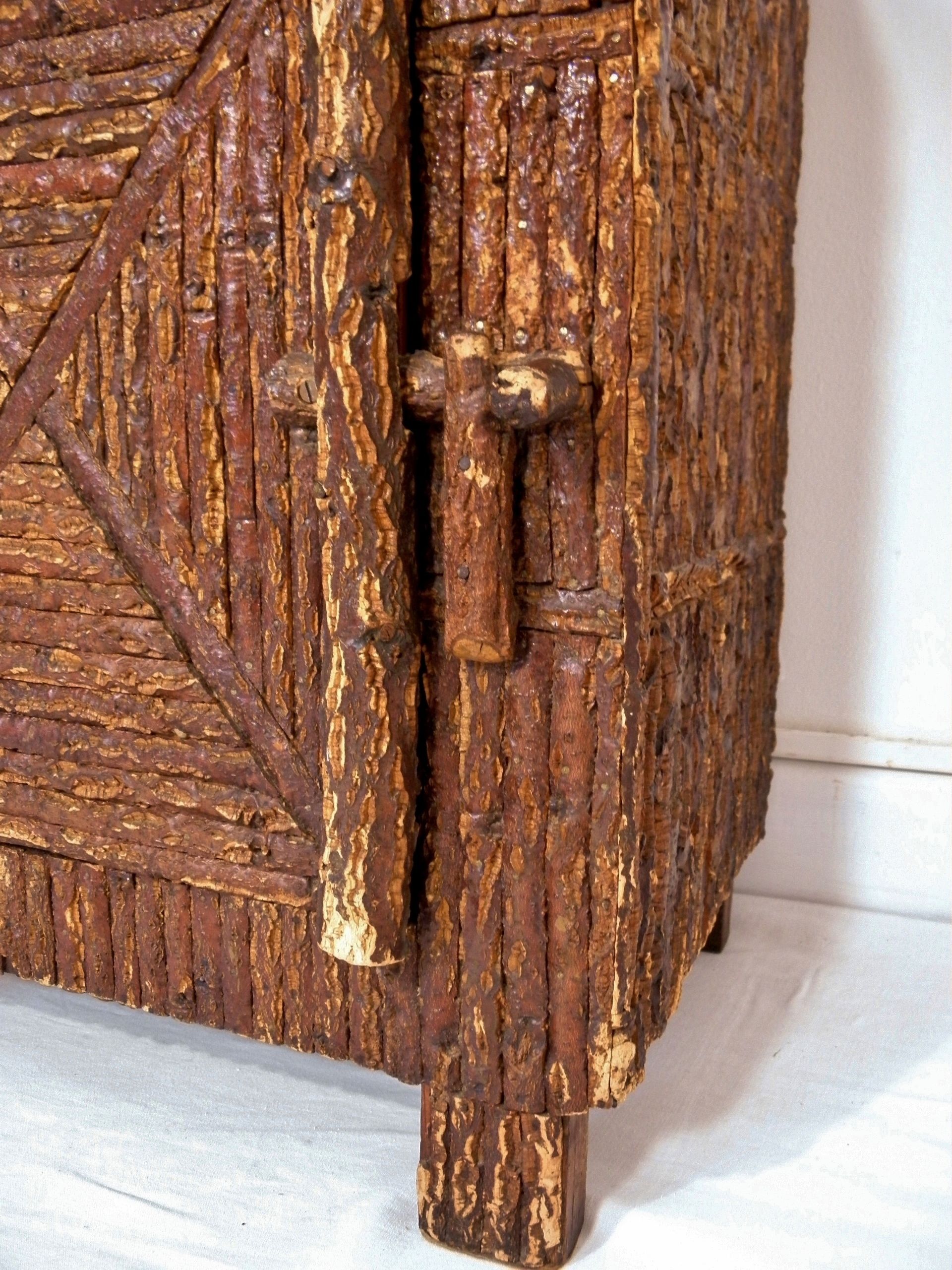 Dutch bedside marquetry Cork-folk art