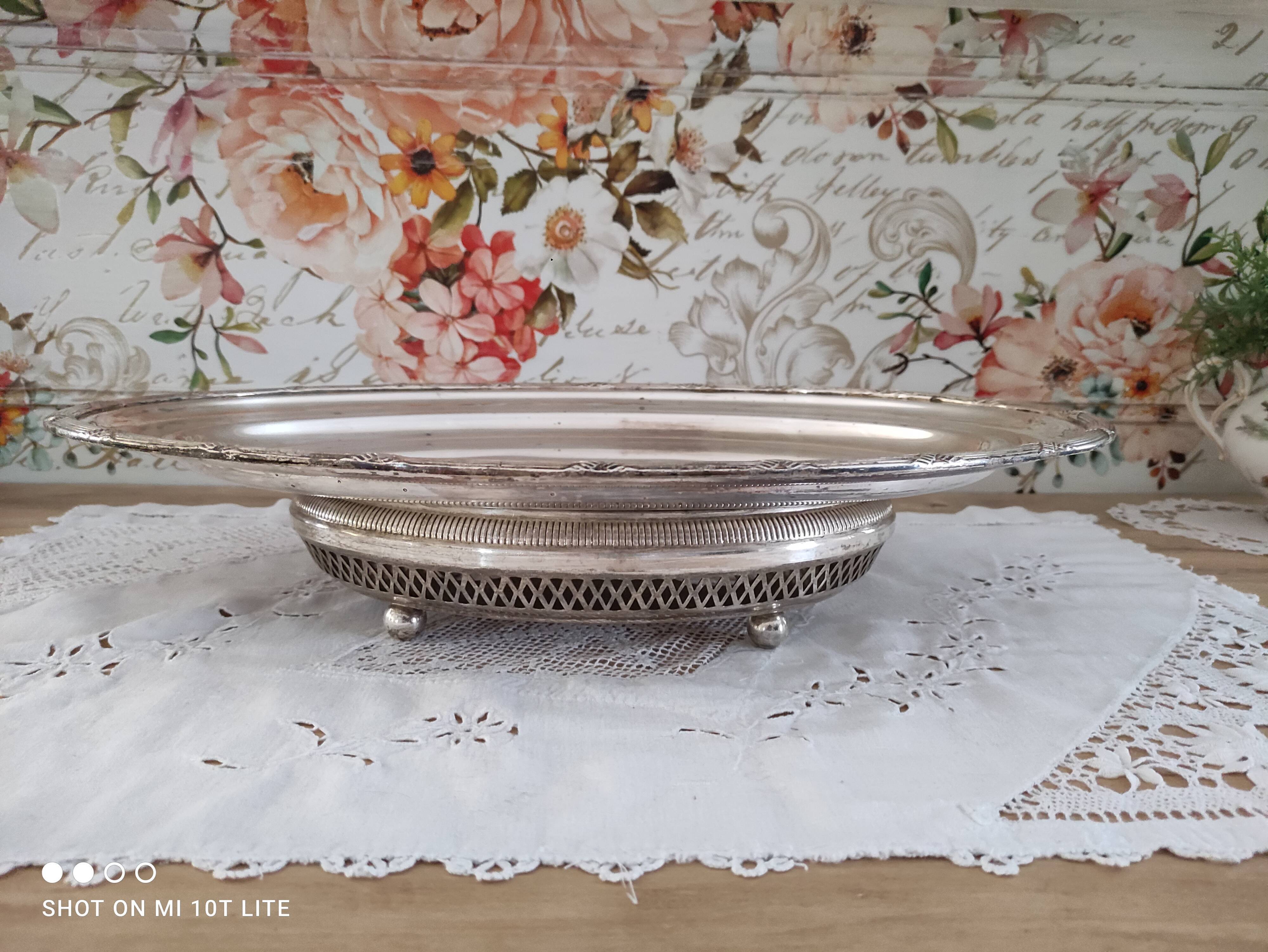 Dish warmer in silver metal openwork Goldsmith of France