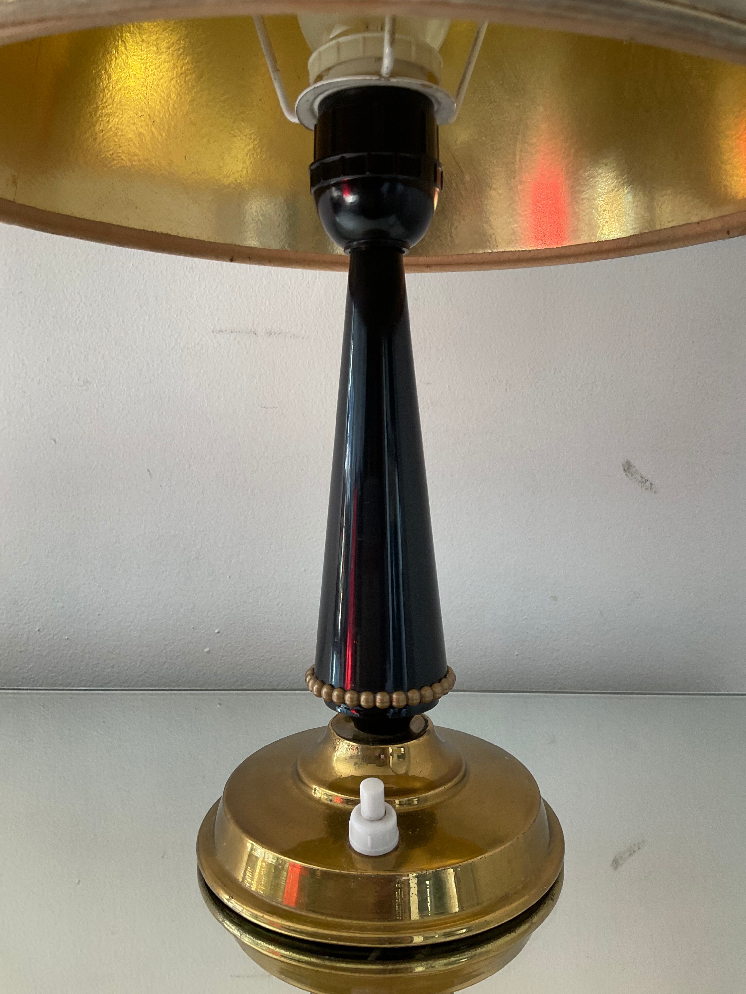 Vintage lamp in gold metal 50s-60s