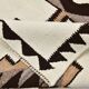 Off White & Brown Tribal Kilim Runner Rug, 101x388Cm