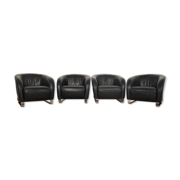 Fauteuils Liz de Natuzzi, années 2000, ensemble de 4