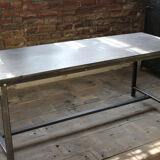 Industrial metal table of the 50s