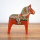 Original Vintage Nils Olsson Dala Horse: Swedish Wooden Folk Art Animal