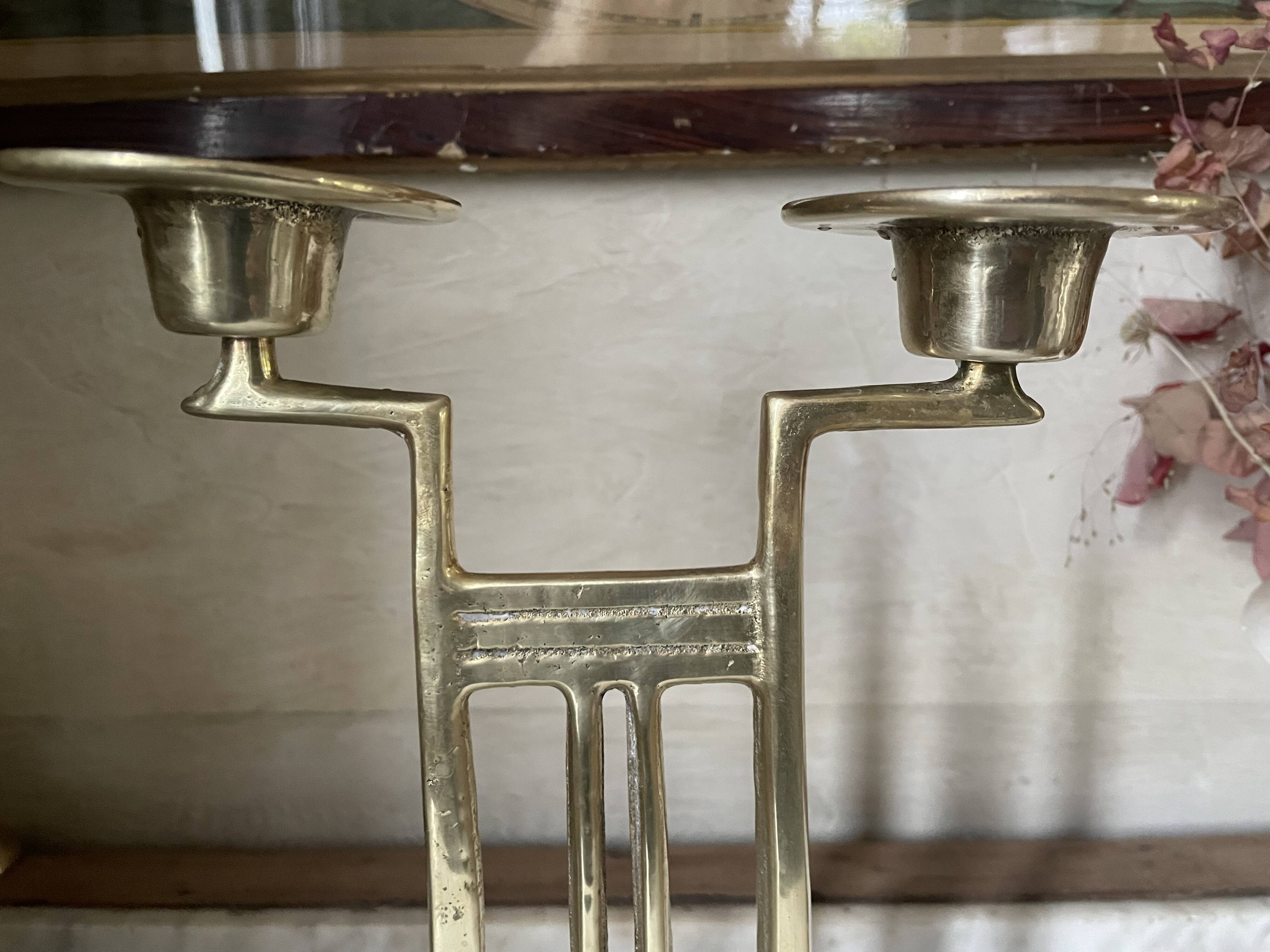 Art Deco chandelier in solid brass