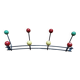 Wall coat rack with 8 hooks