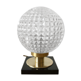 Lamp, marble, brass and chiseled glass 1960