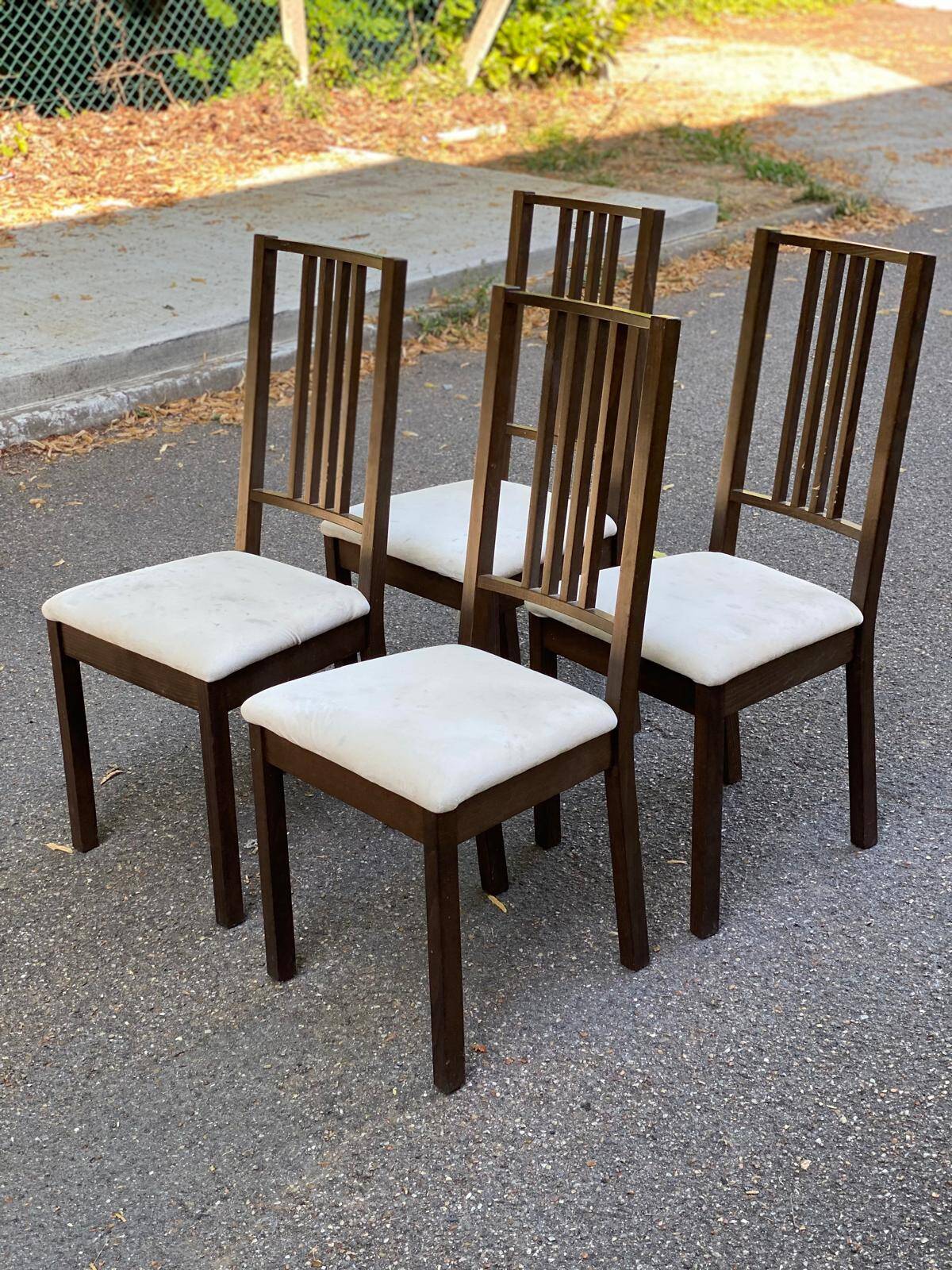 4 Scandinavian dining chairs brown brown green ikea borje