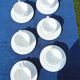 Lot de 6 tasses chocolat bistrot anciennes porcelaine Pillivuyt blanches  20 cl