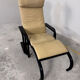 Rocking-chair viennois en bois courbé, cuir et cannage