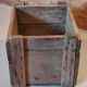 Caisse en bois massif d'atelier industriel vintage