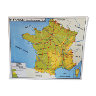 Affiche scolaire années 90 plastifiée