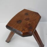Tabouret à lait antique en chêne