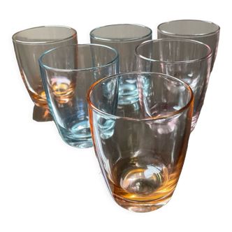 Série de 6 verres vintage des années 70