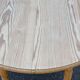 Louis Philippe extendable round dining table with shutters, renovated pine, 190cm
