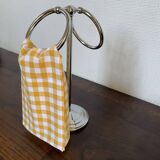 Chrome countertop towel rack