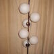 Lamp of the 1970s globe in opaline and chrome
