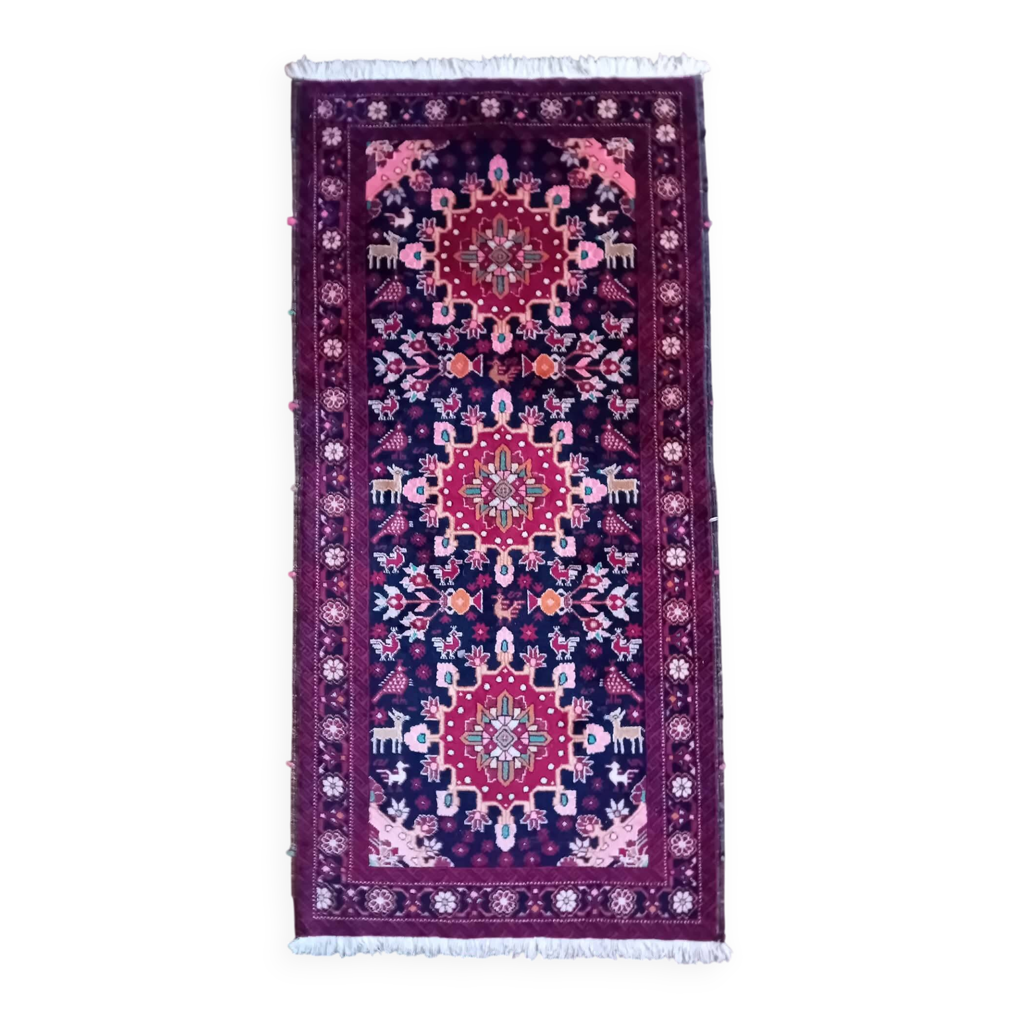 Handmade Belouch Persian rug 187x93cm