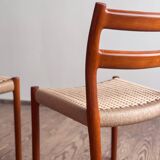 Chaises danoises modèle 84 par Niels O. Møller en teck