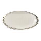 Lanternier & Co Limoges - Art-Deco Round Dish with Gold Trim, Diameter 33 cm