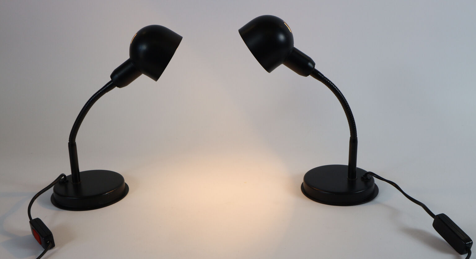 Pair of vintage adjustable bedside lamps, Veneta Lumi