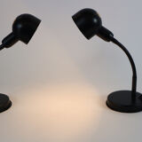 Pair of vintage adjustable bedside lamps, Veneta Lumi