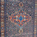 Tapis ancien persan d’orient senneh fait main 102x139 cm