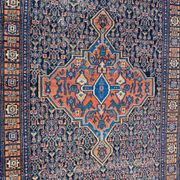 Tapis ancien persan d’orient senneh fait main 102x139 cm