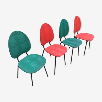 Set de 4 chaises années 60