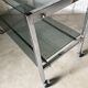 Vintage glass and metal service