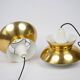 Paire de 2 suspensions vintage Doo Woo danoises par Henning Klok. Louis Poulsen, 1950.