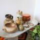 Table basse en marbre, vintage