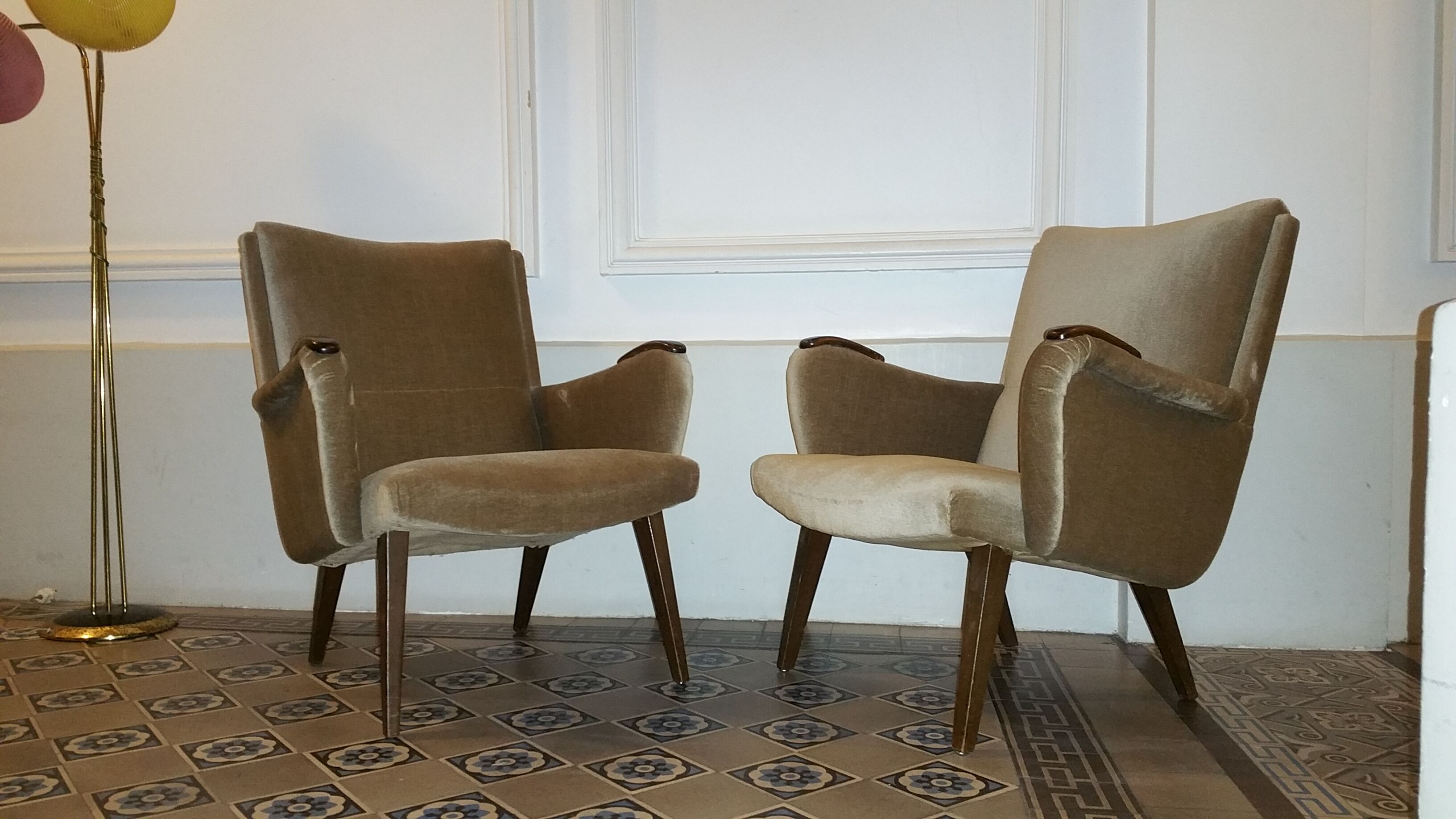 lot of 5 chairs Danish 50/60s Arno Votteler Knoll