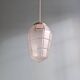 Art Deco pendant light in faceted satin glass, 1920s-30s
