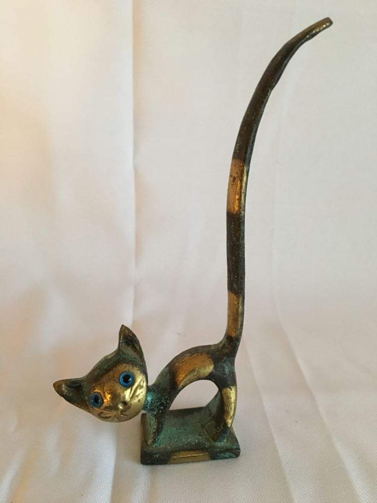 Bronze cat decoration