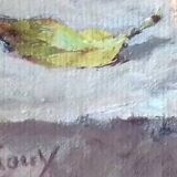 Still life in oil on canvas frame, 3F format 27x22 cm