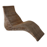 Vintage chaise longue "Karlskrona" in rattan by Carl Öjerstam, 1990