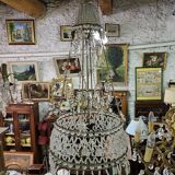 6-Light Funnel Pearl Tassel Chandelier