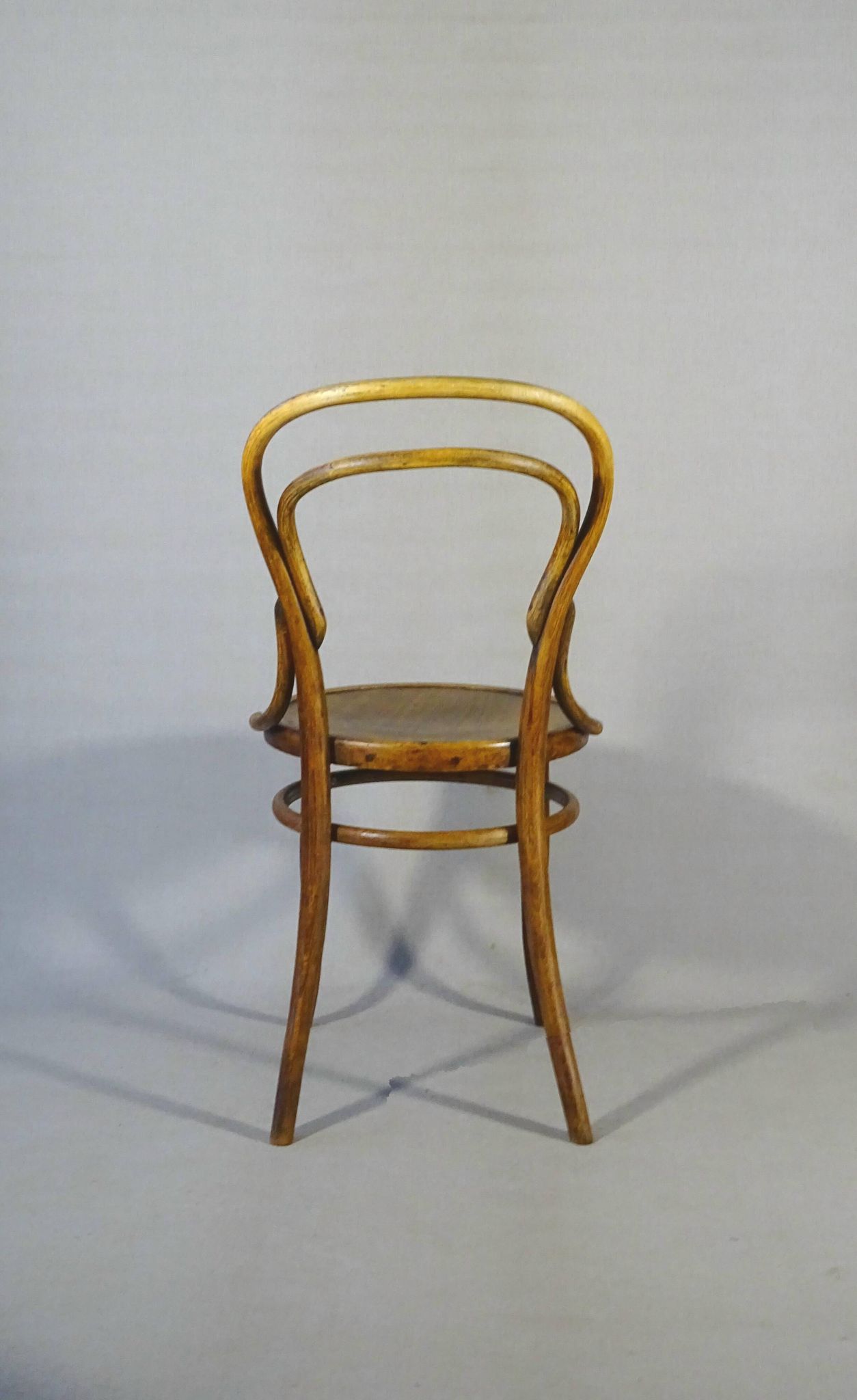 Two chairs No. 14, circa 1890 by Fuchs and Freud Bielitz, original patina