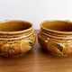 Pair of Japanese Majolica Soup Bowls Featuring Tomatoes and Onions