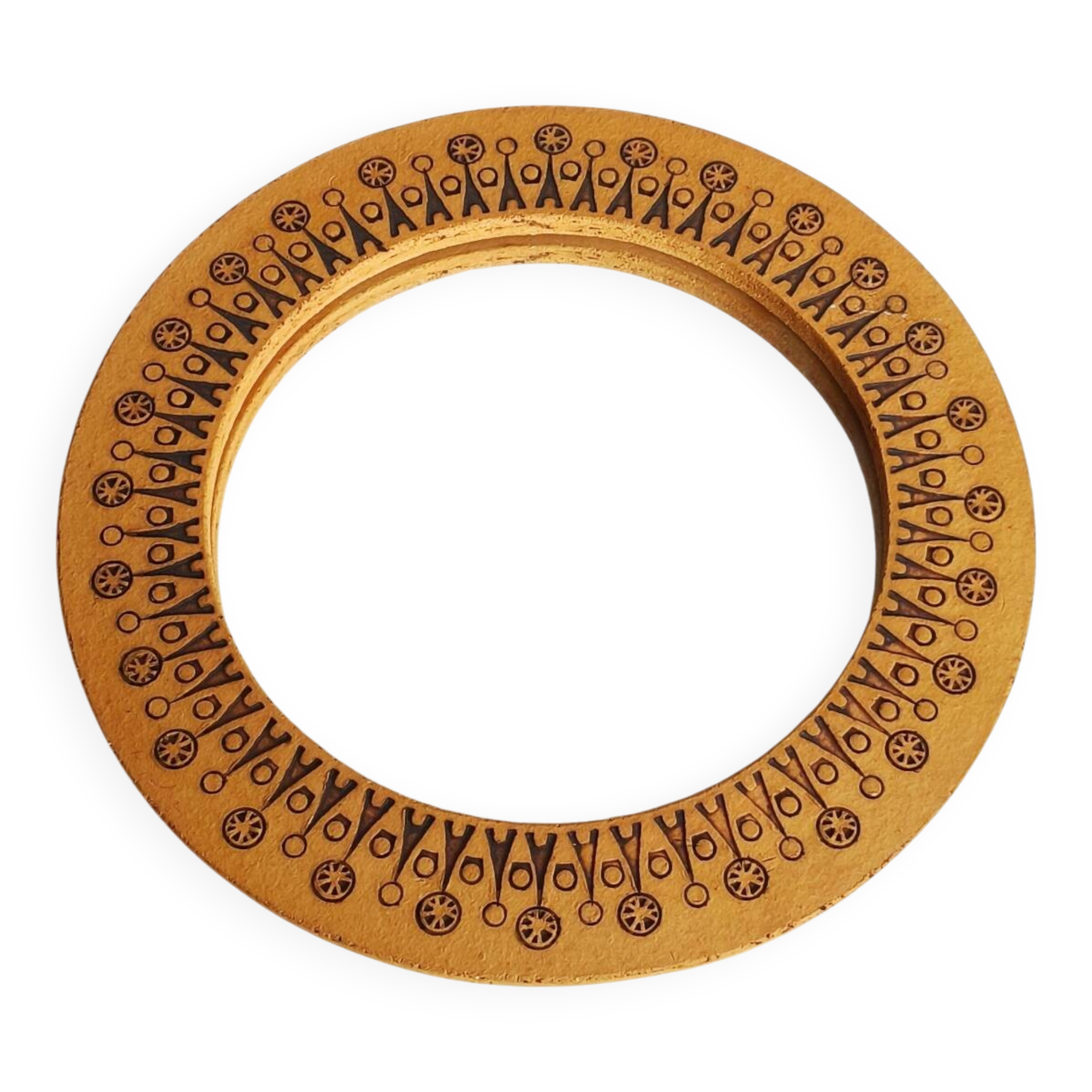 Vintage ceramic round mirror