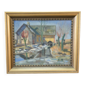 Albert Krüger, Peinture moderne scandinave, 1928, huile sur toile, encadrée