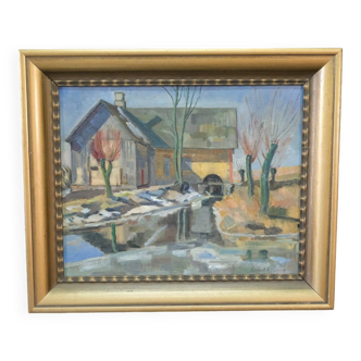 Albert Krüger, Scandinavian Modern Painting, 1928, Oil on Canvas, Framed