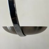 "Les Actuelles" chrome metal arc design pendant light by Lucien Gau, Paris 1960