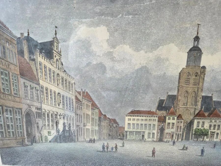 Print of Bergen op Zoom, De Groote Markt