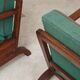 Paire de fauteuils Art déco vert par Jindrich Halabala, Prague 1930