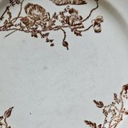 Flat plates, ironstone, poppies