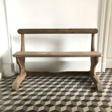 Wooden school bench