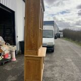 Large antique wooden glass library – 262 cm