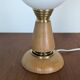Lampe bois et opaline
